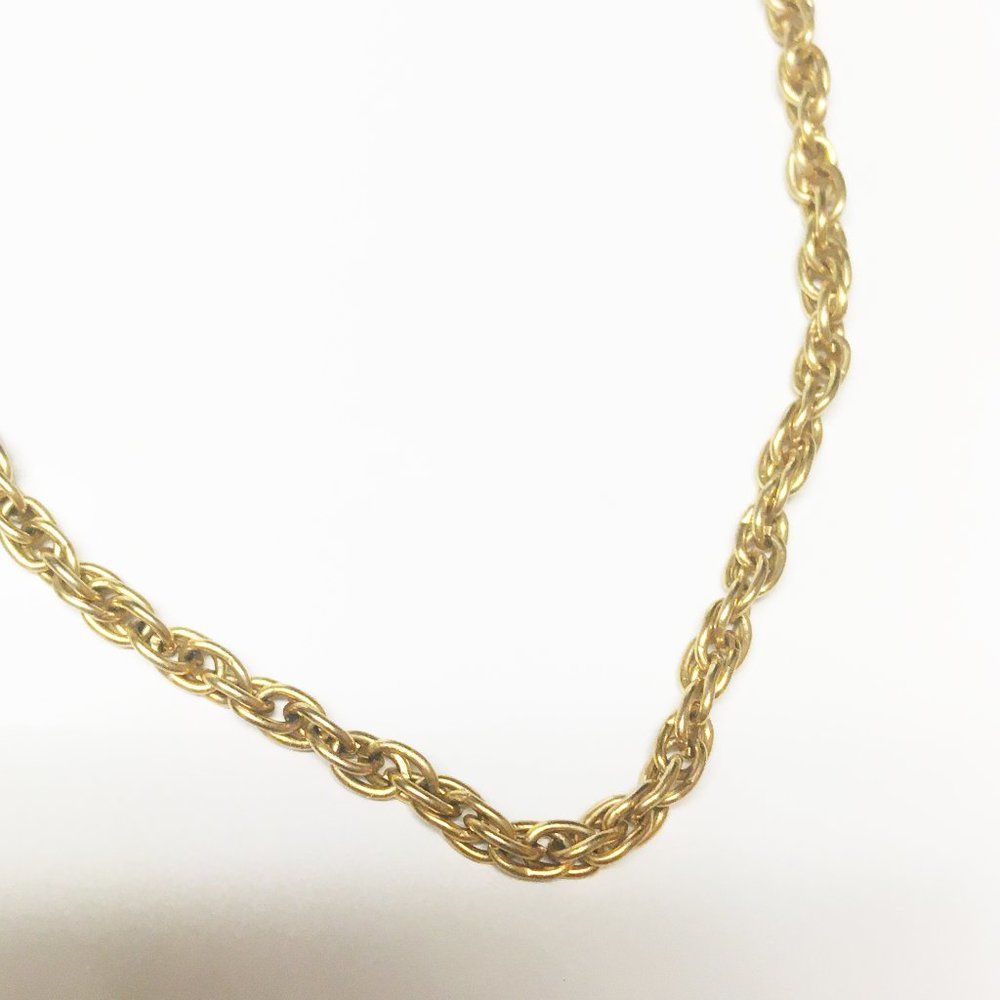 14kt Dainty Gold Rope Chain Necklace